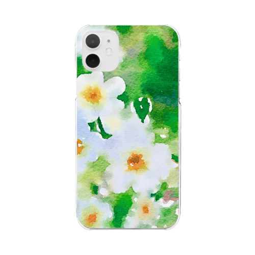 水色小花 Clear Smartphone Case