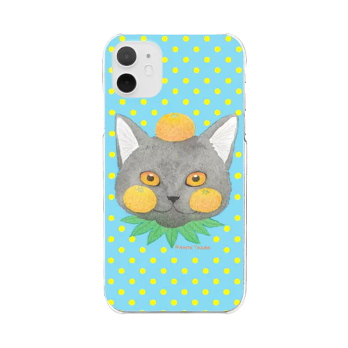 みかんほっぺねこ Clear Smartphone Case