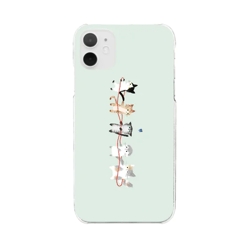 電車ごっこ（緑） Clear Smartphone Case