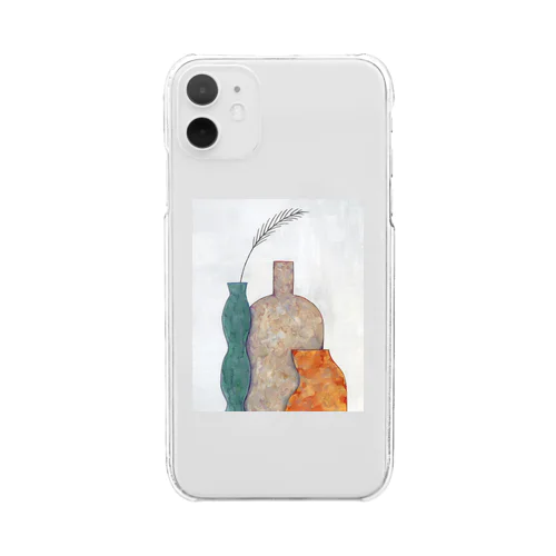 シンプルな花瓶たち Clear Smartphone Case