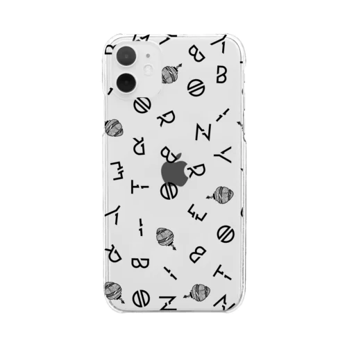 NITRO BERRY FONT BLACK Clear Smartphone Case