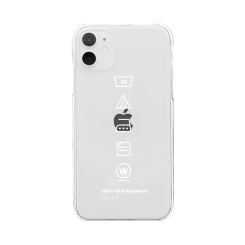 #wash_tag 【11size】 Clear Smartphone Case