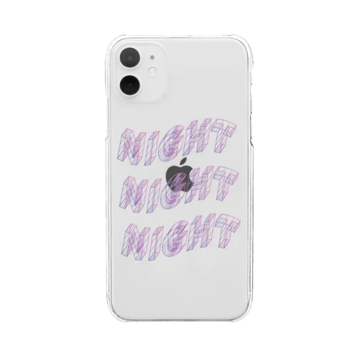 NIGHT NIGHT NIGHT Clear Smartphone Case