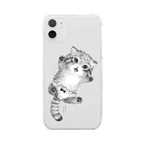 マヌルネコごろん Clear Smartphone Case