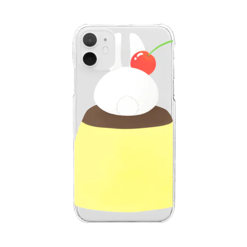 プリンうさ Clear Smartphone Case