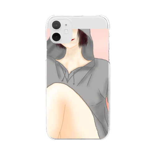 パーカーの女の子 Clear Smartphone Case