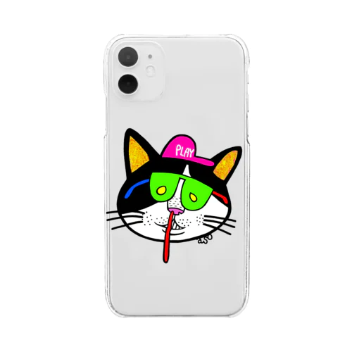 鼻血猫 Clear Smartphone Case