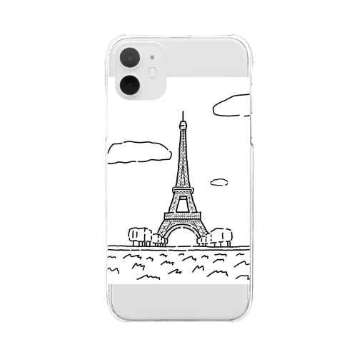 エッフェル塔 Clear Smartphone Case