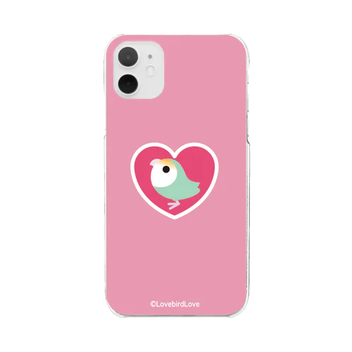 コザクライインコシーグリーン Clear Smartphone Case