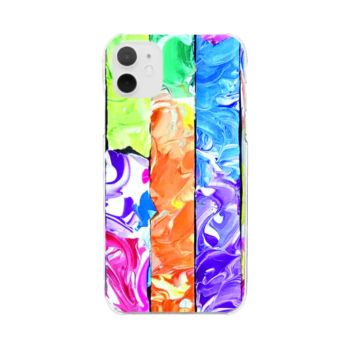 人生レインボー。 Clear Smartphone Case