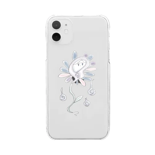 お花のお化けスマトフォケス Clear Smartphone Case