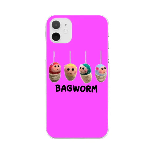 BAGWORM（ピンク） Clear Smartphone Case