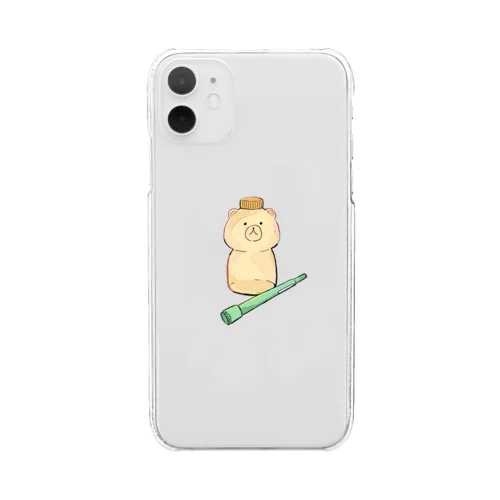 しゃぼん玉くまさん Clear Smartphone Case