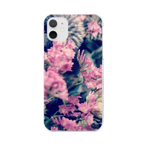 ドライフラワー Clear Smartphone Case