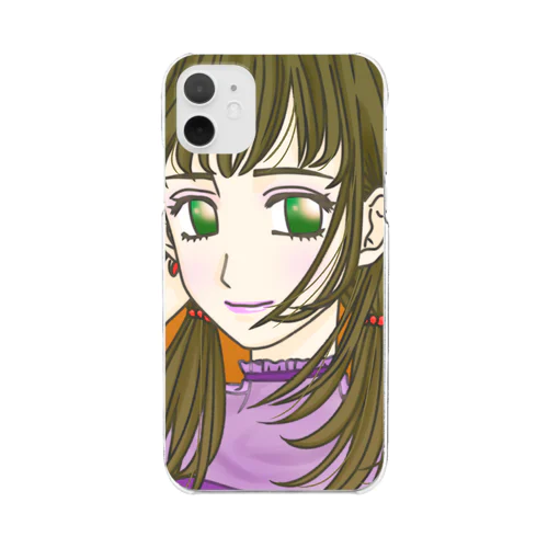 ツインピンク女子 Clear Smartphone Case