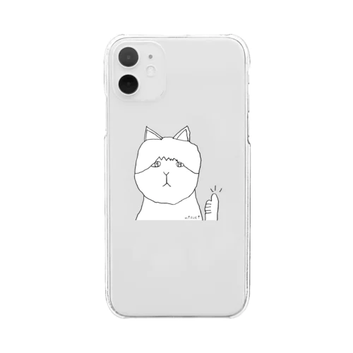 いいネコくん Clear Smartphone Case