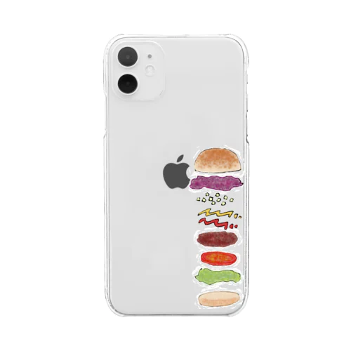 ハンバーガー Clear Smartphone Case