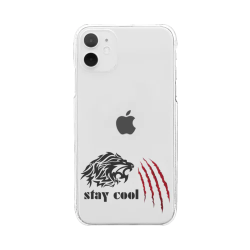 トライバルLion Clear Smartphone Case