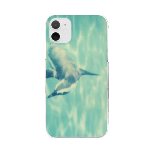 飛ぶペンギン Clear Smartphone Case