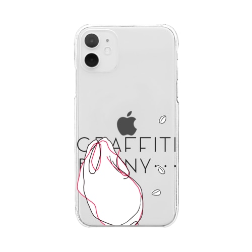 GRAFFITI BUNNY Clear Smartphone Case