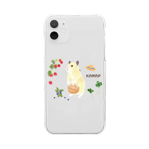 【KAMAP】ベリー摘みのキンクマ Clear Smartphone Case