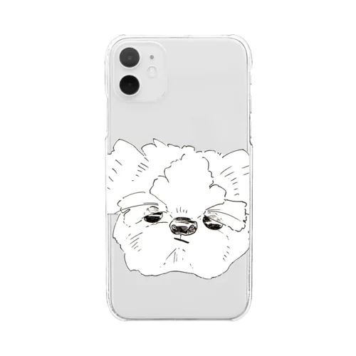 寝起きわんちゃん Clear Smartphone Case