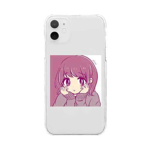 こっちを見てよ。女の子 Clear Smartphone Case