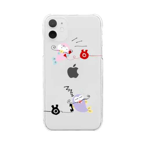 もしもし♪なまずくん（iphone11仕様） Clear Smartphone Case