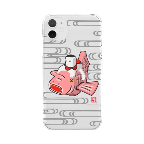 鯉乗り童子 Clear Smartphone Case