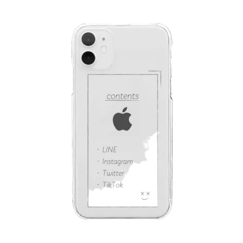 contents（11/11pro用） Clear Smartphone Case