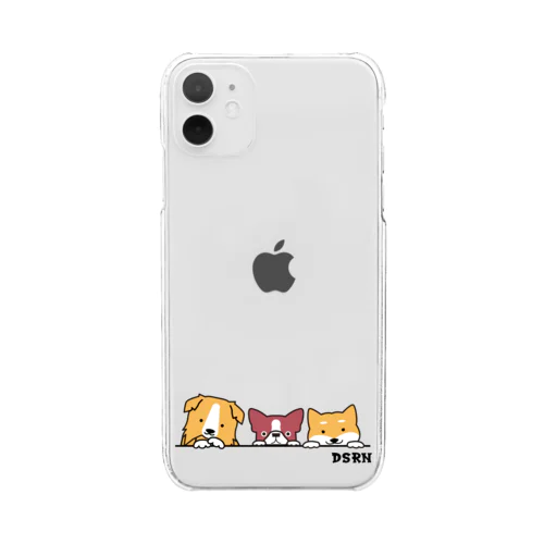 仲良しの三匹犬 Clear Smartphone Case