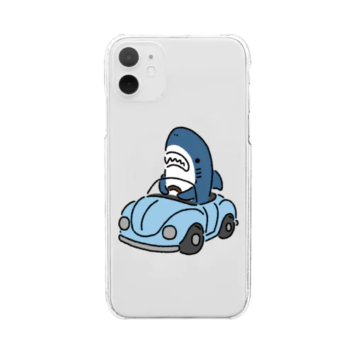 運転を覚えたサメ2021 Clear Smartphone Case