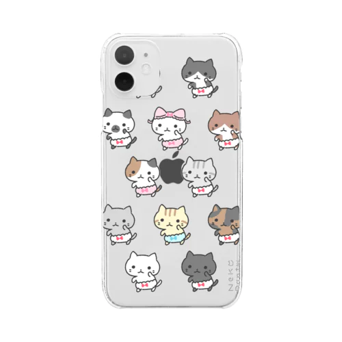 あげねこ Clear Smartphone Case