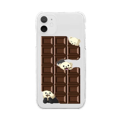 チョコレートれぷくま クリアスマホケース Clear Smartphone Case