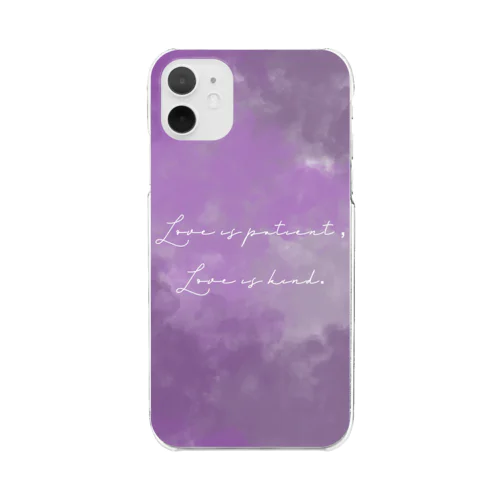 purple love Clear Smartphone Case