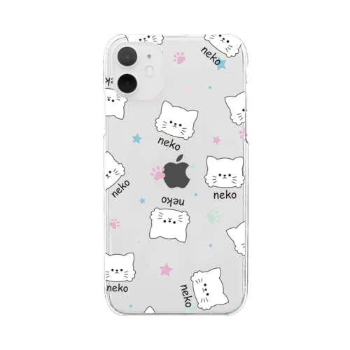 neko(カラフル) Clear Smartphone Case