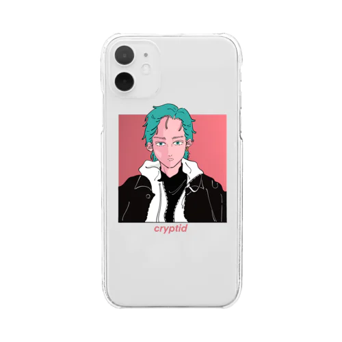 cryptid Retro Boy  Clear Smartphone Case