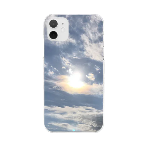 秋　秋の空　海辺　太陽 Clear Smartphone Case