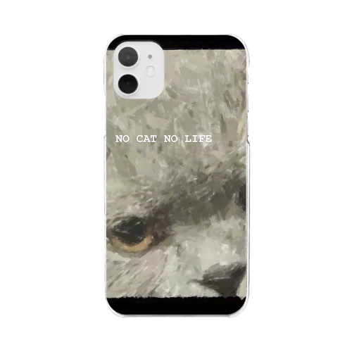 NO CAT NO LIFE 2  猫、ネコ、ねこ Clear Smartphone Case