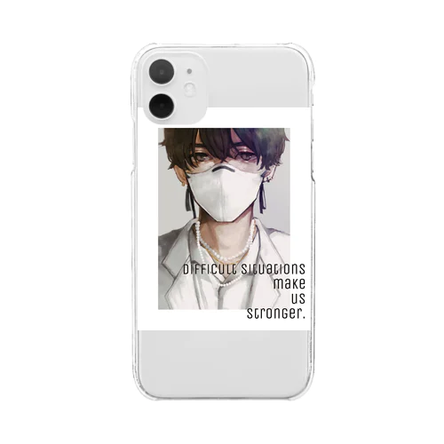 白の装い Clear Smartphone Case