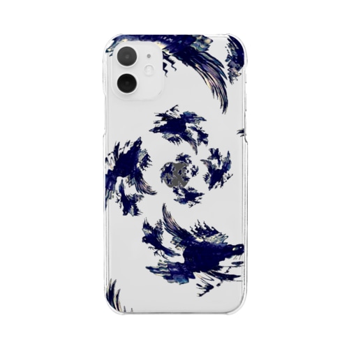 ヤタガラス Clear Smartphone Case