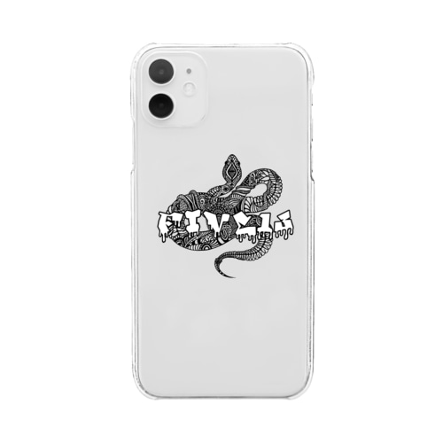 黒蛇 Clear Smartphone Case