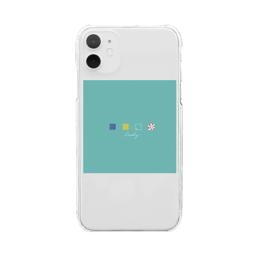 koro koro Candy-Mint Green Clear Smartphone Case