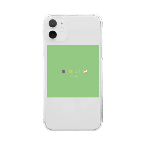 koro koro Candy-Tea Green Clear Smartphone Case