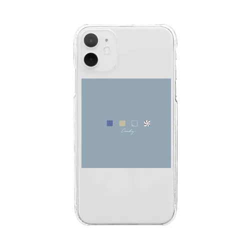 koro koro Candy-Blue Gray Clear Smartphone Case