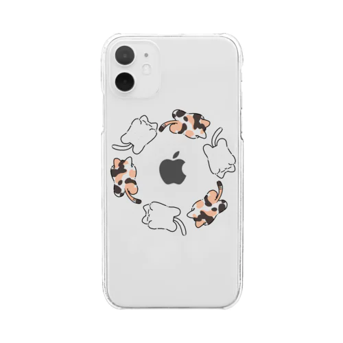 ねこのわ Clear Smartphone Case