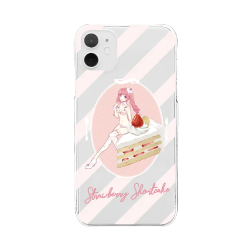 Sweets Lingerie phone case "Strawberry Shortcake" クリアスマホケース