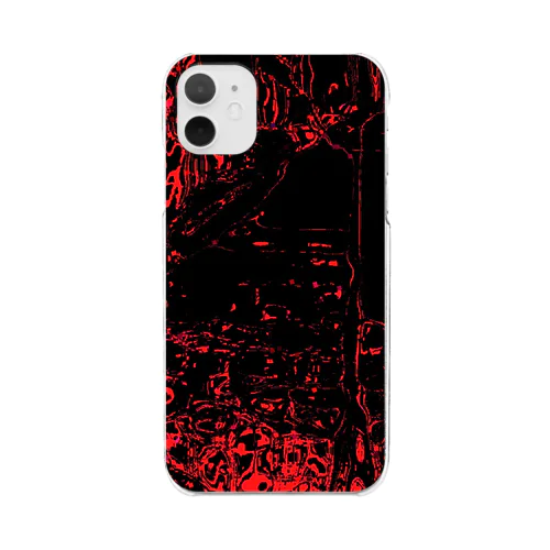 黒赤 Clear Smartphone Case