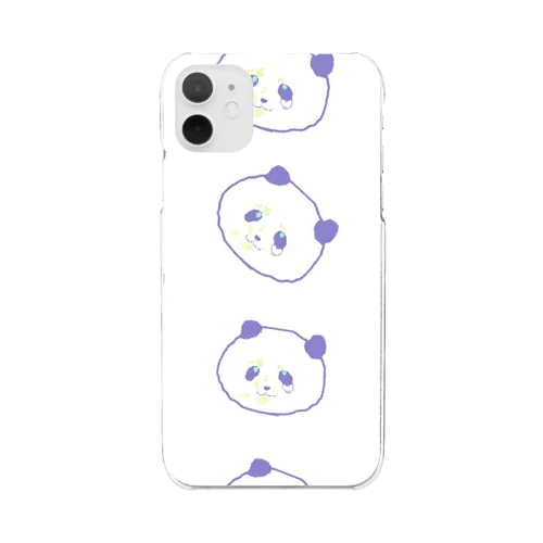 くじパンダ（Ver.背景白） Clear Smartphone Case