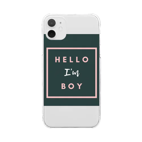 Hello  I'm  BOY Clear Smartphone Case
